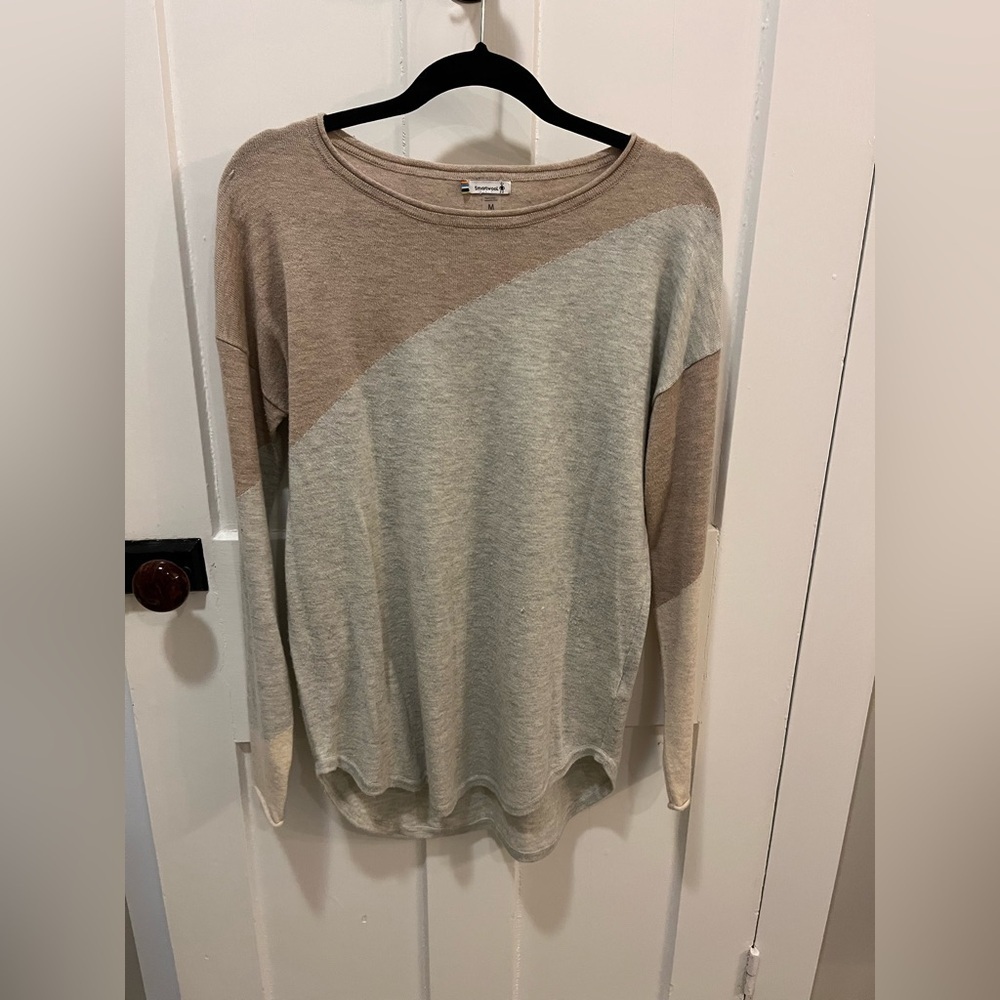 Smartwool Shadow Pine Color Block Lightweight Sweater Size Medium